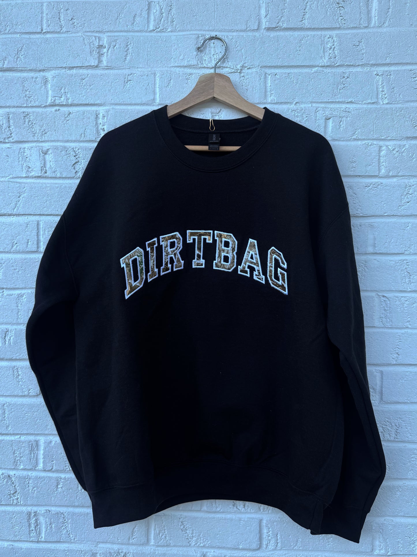 “Dirtbag” Appliqué Crewneck