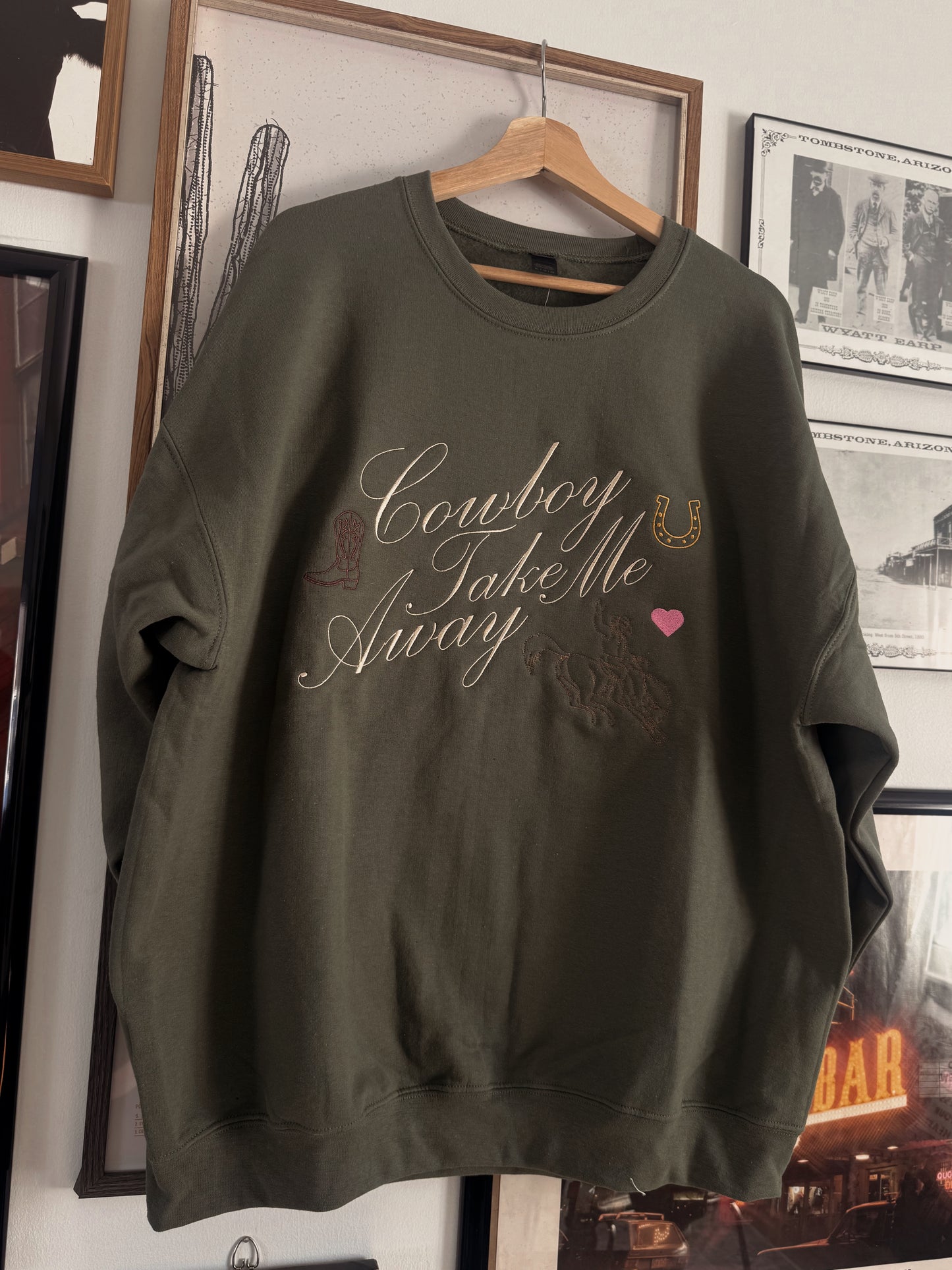 Cowboy Take Me Away Crewneck