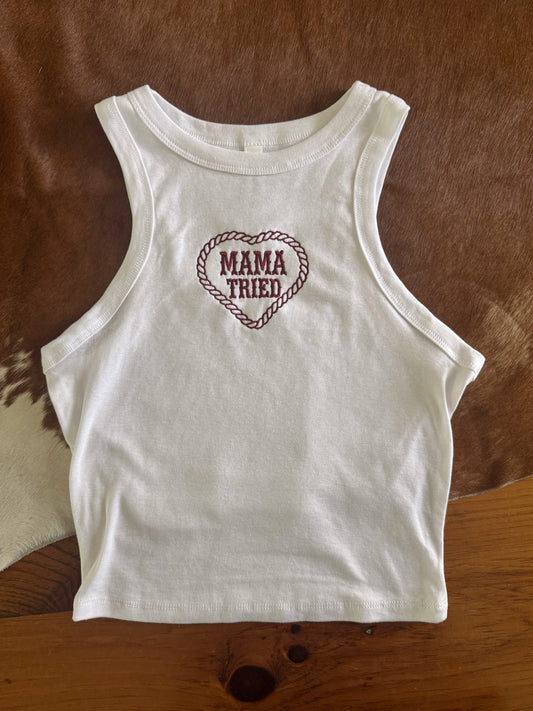 “Mama Tried” Crop Tank